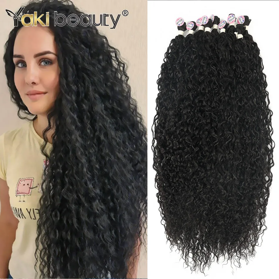 

Synthetic Curly Hair Bundles Water Wave Hair Weave Anjo Plus Organic Ice Silk Hair Extensions High Quality Weaving YAKI BEAUTY