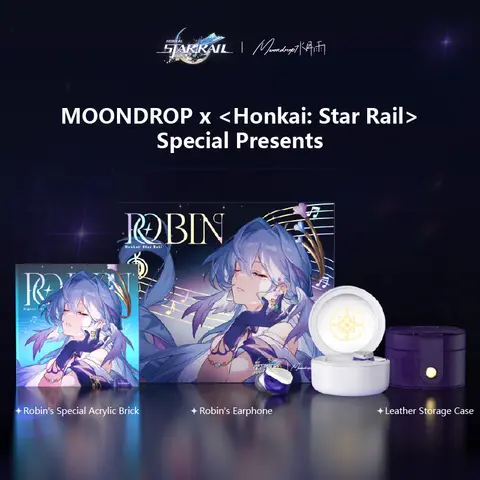 MOONDROP ROBIN Hörlurar Honkai Star Rail Robins Hörlurar TWS Hybrid Dynamisk Driver + Planar Driver ANC TWS Hörlurar 8 best sales måndroppe skymning - №3