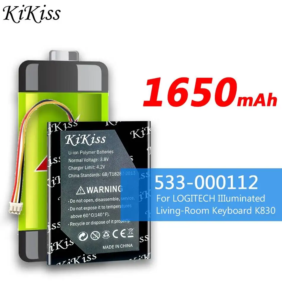 

Keyboard Battery 533-000112 1650mAh For Logitech Iii Uminated Living-Room Keyboard K830
