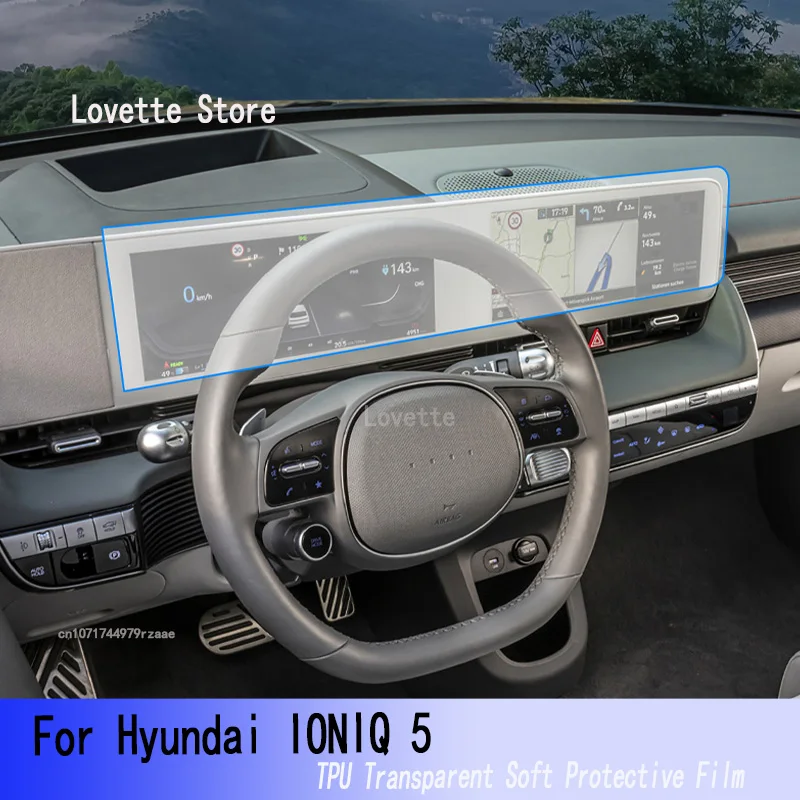 

For Hyundai IONIQ 5 2022-2023 Car GPS Navigation Protective LCD TPU Screen Protector Anti-Scratch Film Fitting