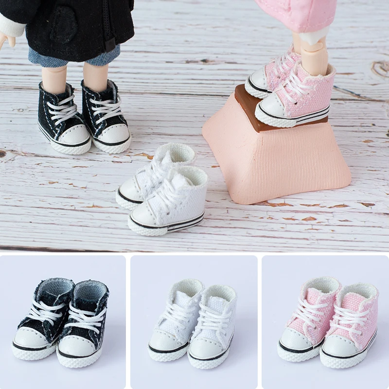 

Ob11 Doll 2.5*1.1cm Shoes Canvas Sports Shoes Dolls High Heel Shoes For Molly, Obitsu 11 Holala, Gsc, Ymy, Ddf, 1/12bjd Doll