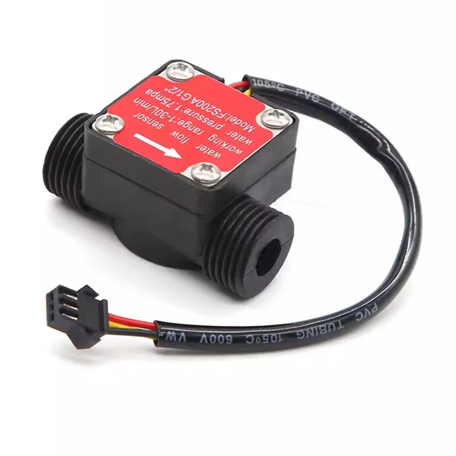 Water Fuel Flow Meter Sensor Counter Hall Flowmeter Pool Float Switch for Water Heater Credit Card Machine G1/2 1-30L/min