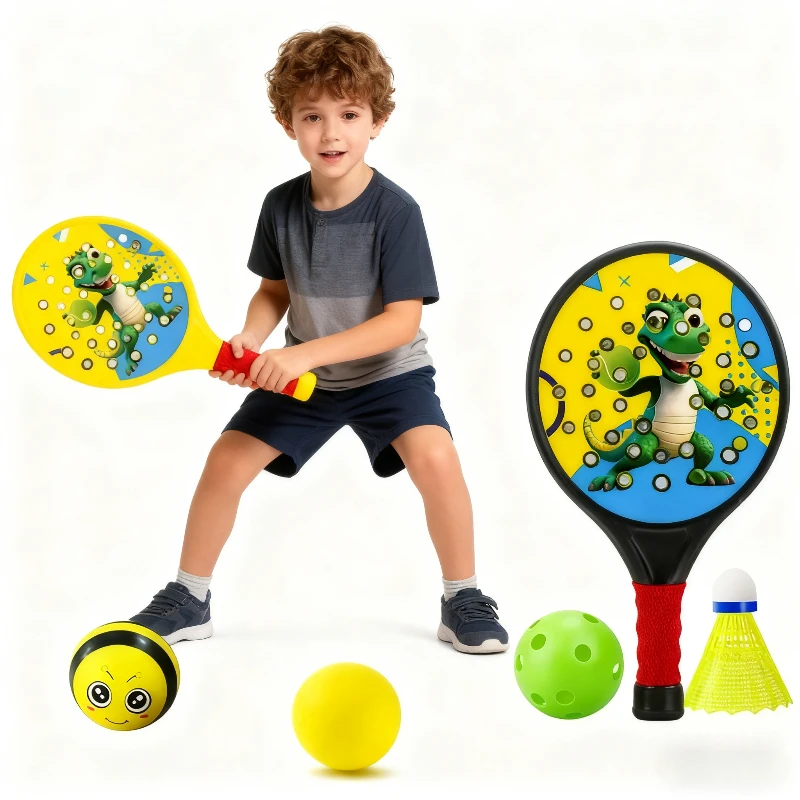 

2-Piece Children's Padel Tennis Rackets Lightweight Beach Tennis Racket Set, Suitable for Youth Outdoor Sports Training Racket