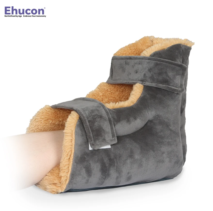 Ehucon Heel Pressure Relief Pillow, Extra Thick Shaggy Foam Protector, Anti-Bedsore Cushion for Bedridden Elderly 1 PCS，Winter