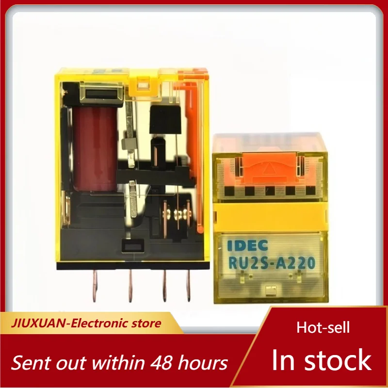 RU2S-A220 Plug-in Intermediate Relay AC220-240VAC 10A DPDT 8Pin 2NO+2NC Industrial Electromagnetic Relay with Indicator Light
