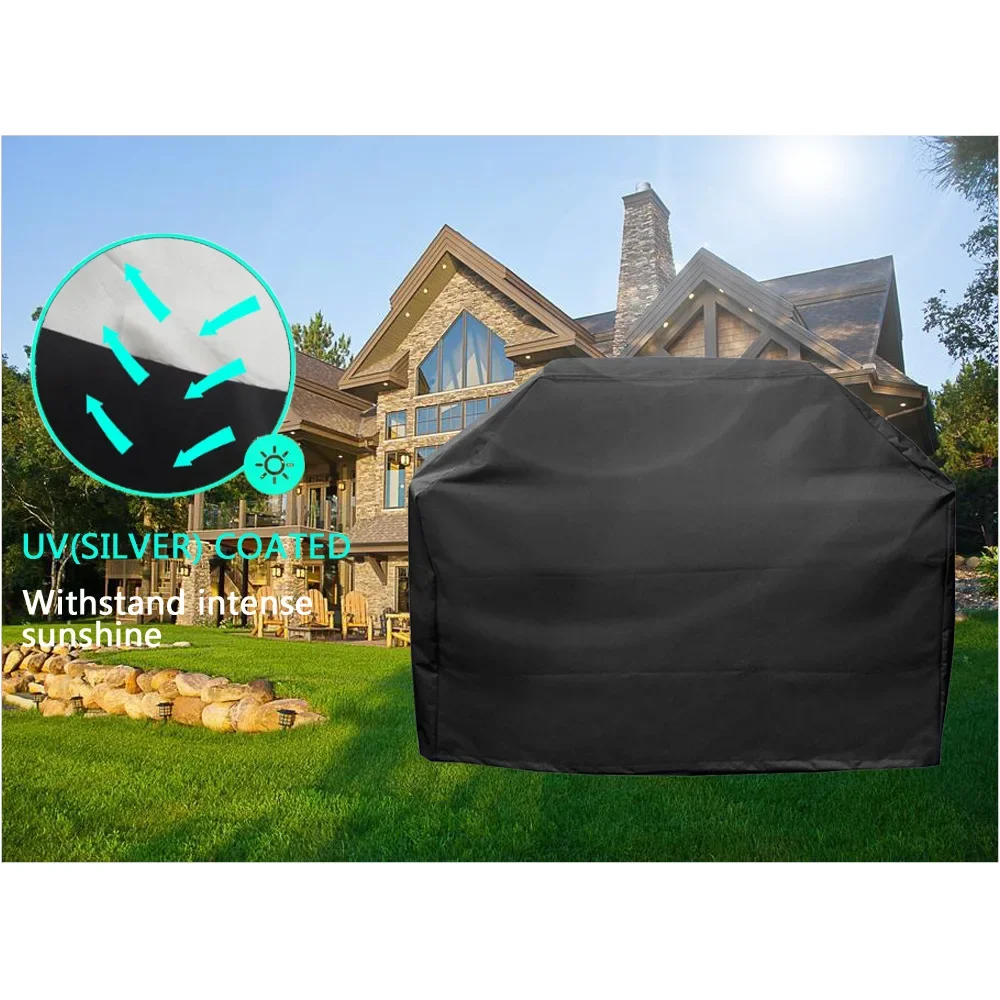 

BBQ Grill Barbeque Cover Outdoor Anti-Dust Waterproof Weber Heavy Duty Grill Cover Rain Protective Outdoor Barbecue Cover Square