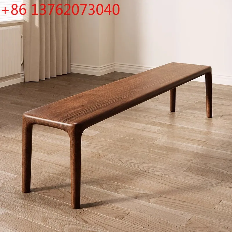 

Black walnut wood stool bench bench living room home solid wood Nordic