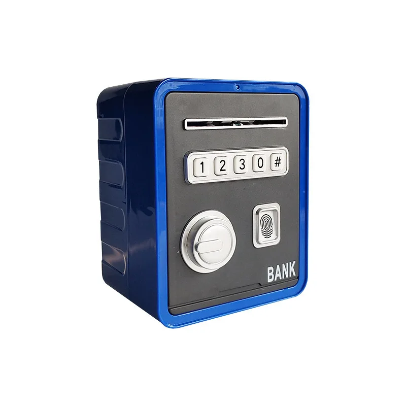 Automatic Roll Money Piggy Bank, Fingerprint Password Simulation Electric Sound Light Kids Large Capacity Savings Safe Toy - view 6