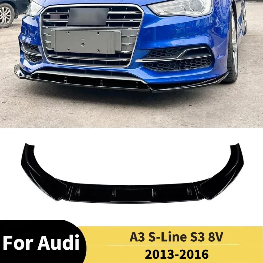 

Для Audi A3 S-Line S3 8V Pre-Facelift 2013-2016 Автомобильный передний бампер, спойлер, комплект кузова, защитный спойлер, защитная крышка, спойлер на подбородок