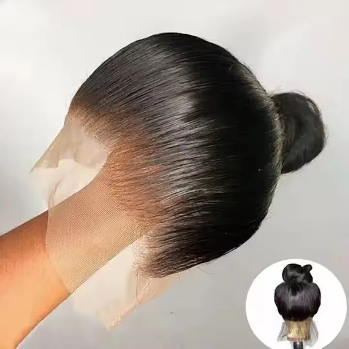 

European and American wig 360 lace frontal wig human hair360 female real hair, hood
