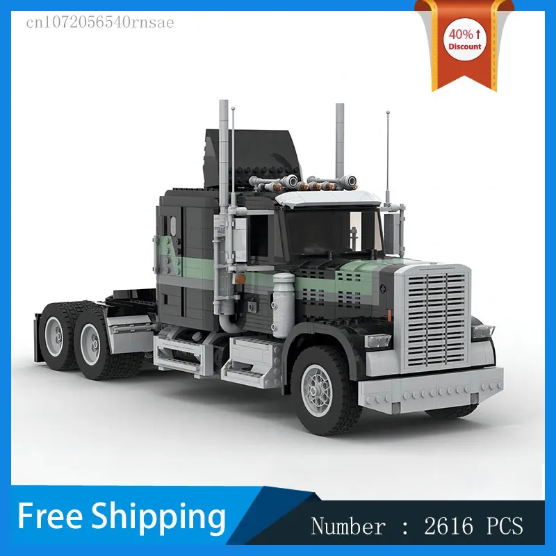 

MOC Building Blocks Truck Trailer Transport Vehicle Car Model Creative Assembly Toys Christmas Present Birthday Gifts DIY Bricks