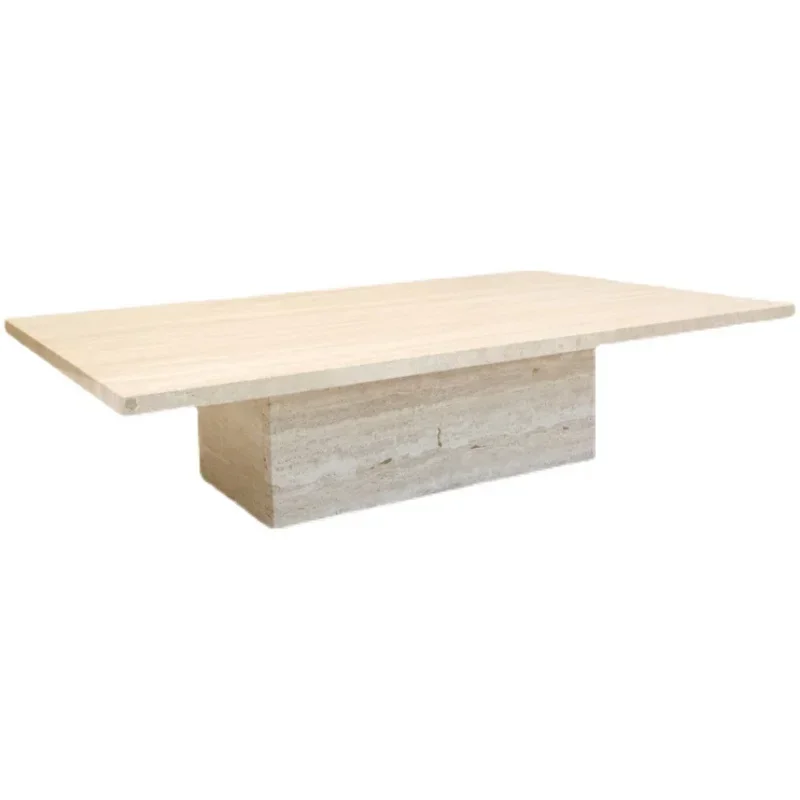 JJx11Minimalist High-end Custom Huangdong Stone Coffee Table Rectangular Hotel Sales Department Model Room Coffee Table