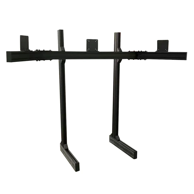 

Aluminum Profile 4080 Multiple Mounts Triple Screen Arm Floor Bracket Stand for DIY Sim Racing Cockpit Simulator