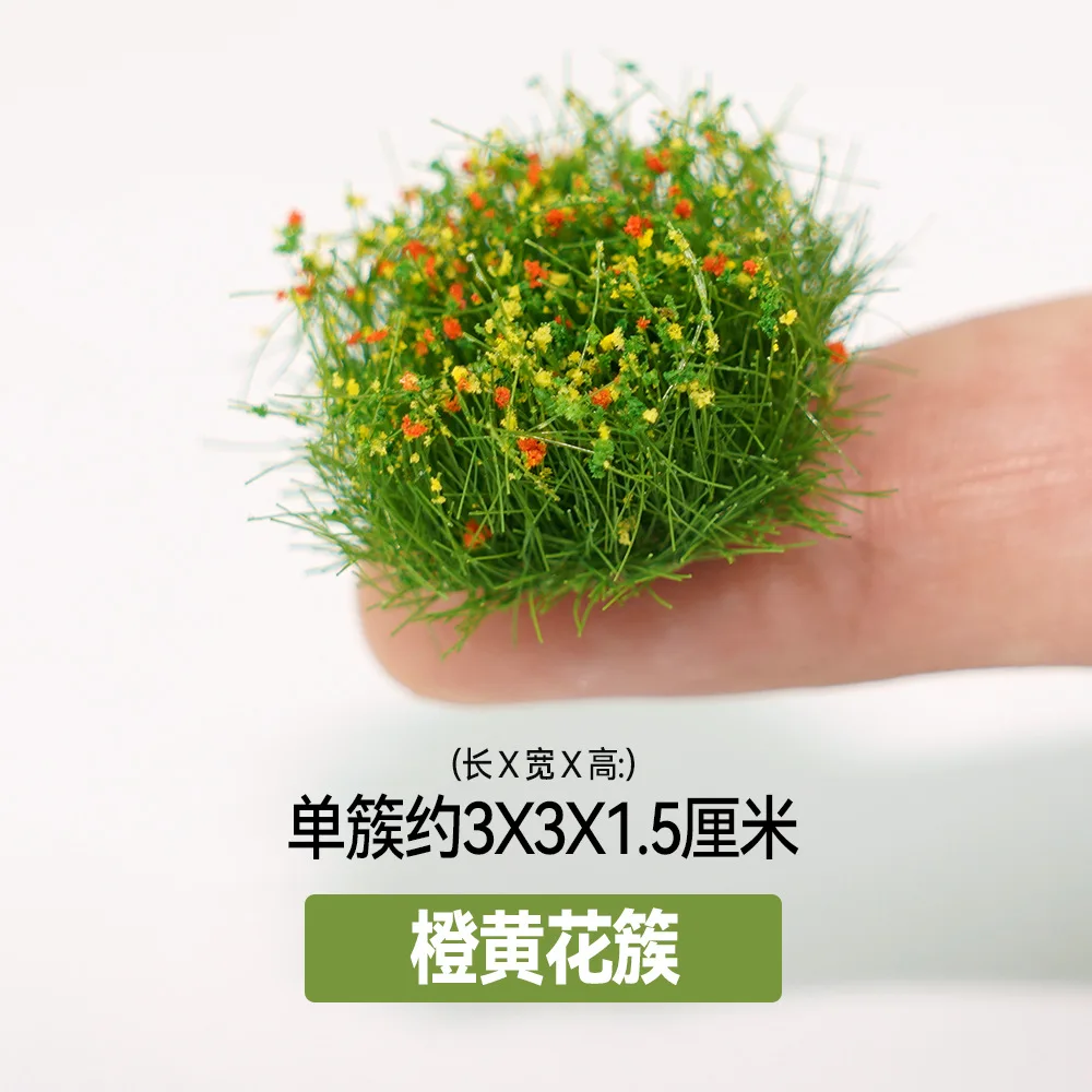 8 개/몫 혼합 큰 꽃 클러스터 모델 키트 Diy 마이크로 장면 레이아웃 디오라마 액세서리에 대한 소형 식물 재료