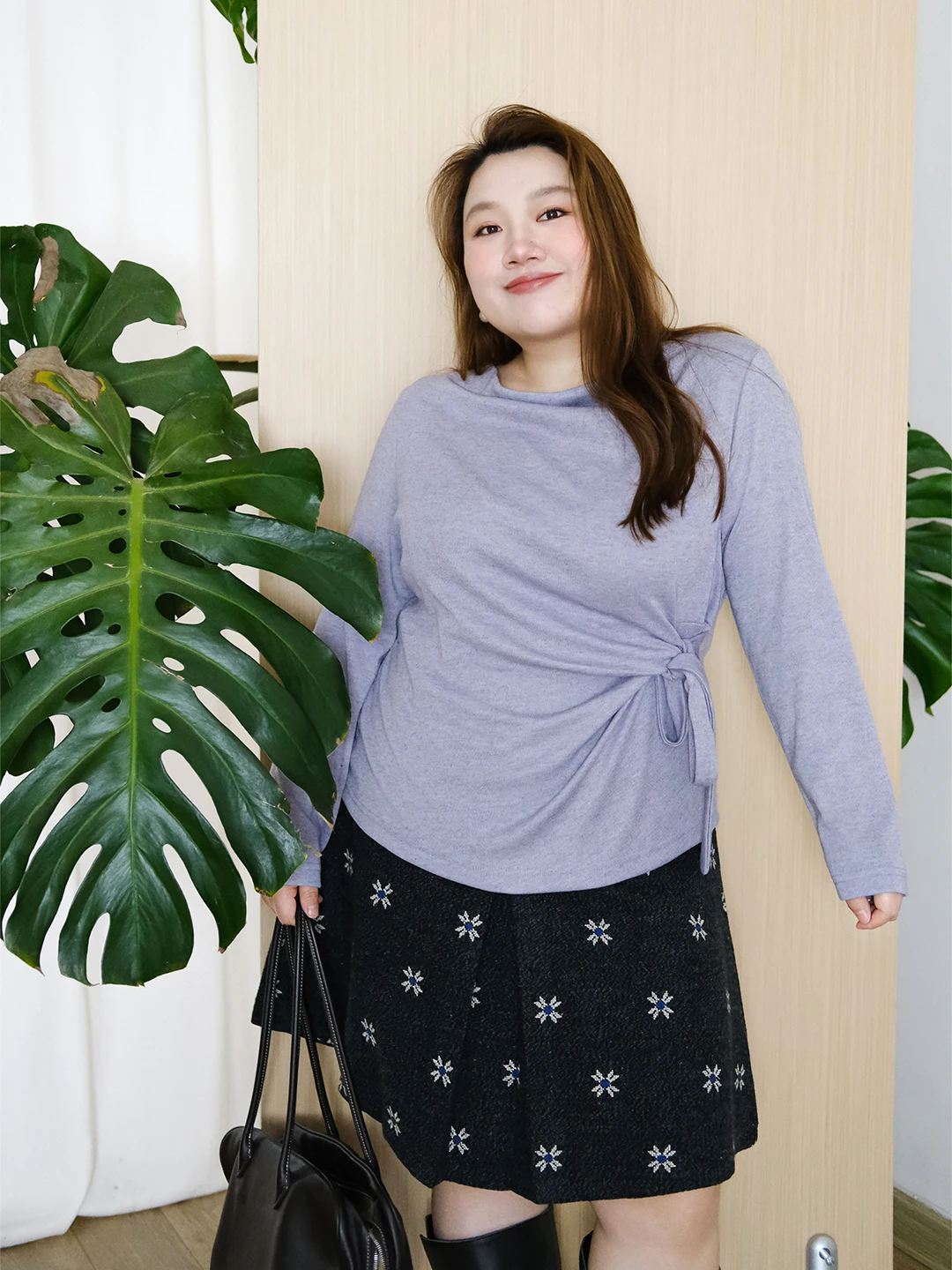 

Zooobaby Long Sve вязаный свитер женский утягивающий универсальный галстук-бабочка Ne Design корейский свободный крой из полиэфирного волокна