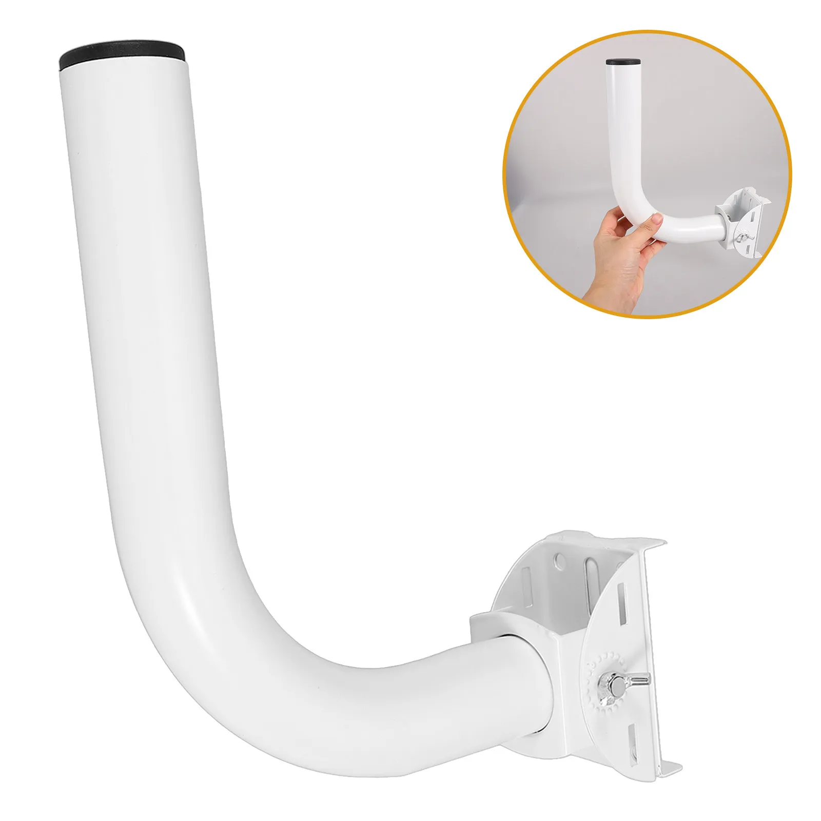 Wireless Bridge Outdoor Antenna Mount Pole Mount Bracket L Shape Adjustable Mast Pole for Infrared Surveillance