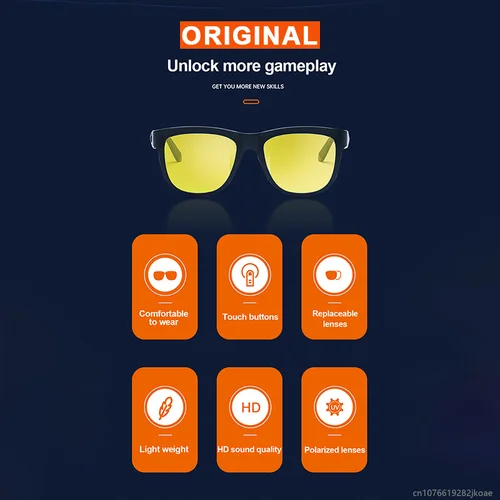 Imagen 2 del producto Original Lecoo C8 Lite gafas de sol inteligentes Bluetooth 5,3 auriculares estéreo HiFi música auriculares inalámbricos conducción HD micrófono llamada auriculares