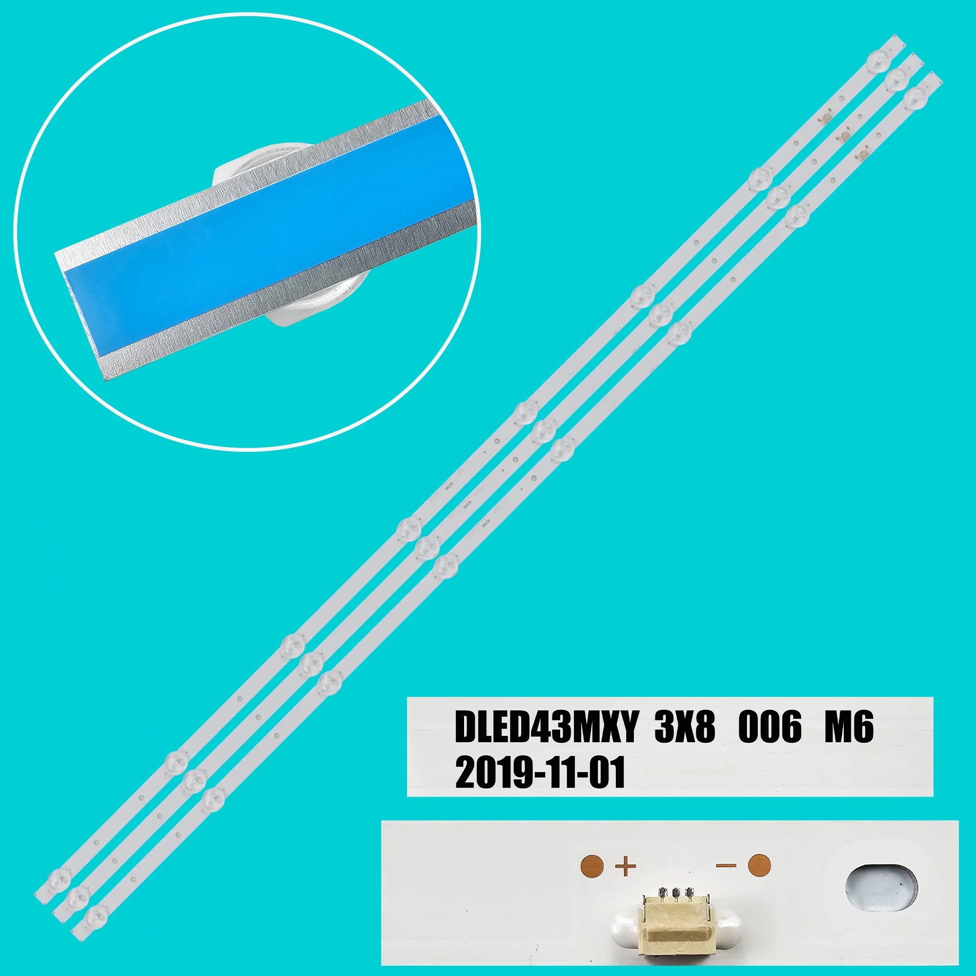 

LED BackLight Strip For F43E7000M 43S01FD207B HL-4300 43S01FD206B 43MC4000 DLED43MXY 3X8 006 M6