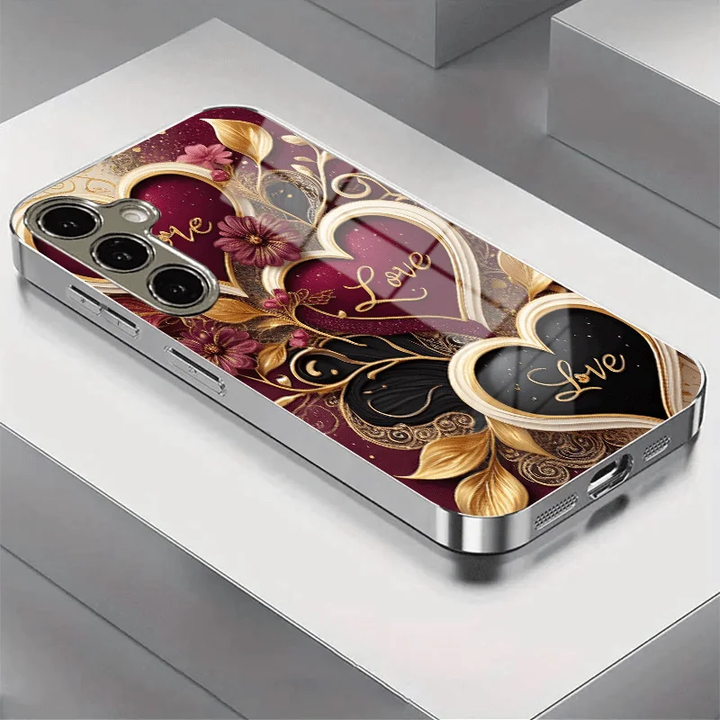 Suitable for Samsung 25, S24, FE, S23, S20 models. This is a protective case with electroplated silver edges and shock-resistant
