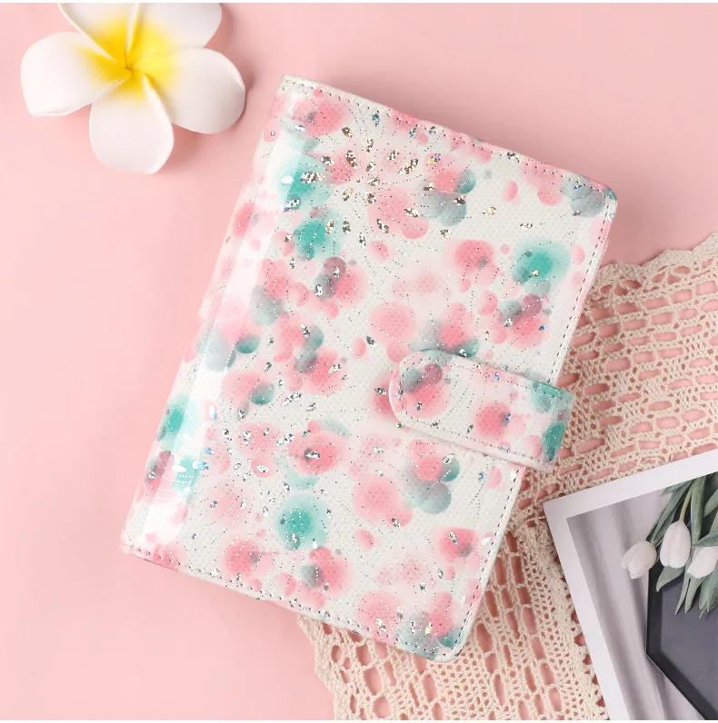 A6  Colorful Flower  Money Budget Planner Binder Zipper EnvelopesCash Envelopes For Budgeting Money Organizer For Budget Binde