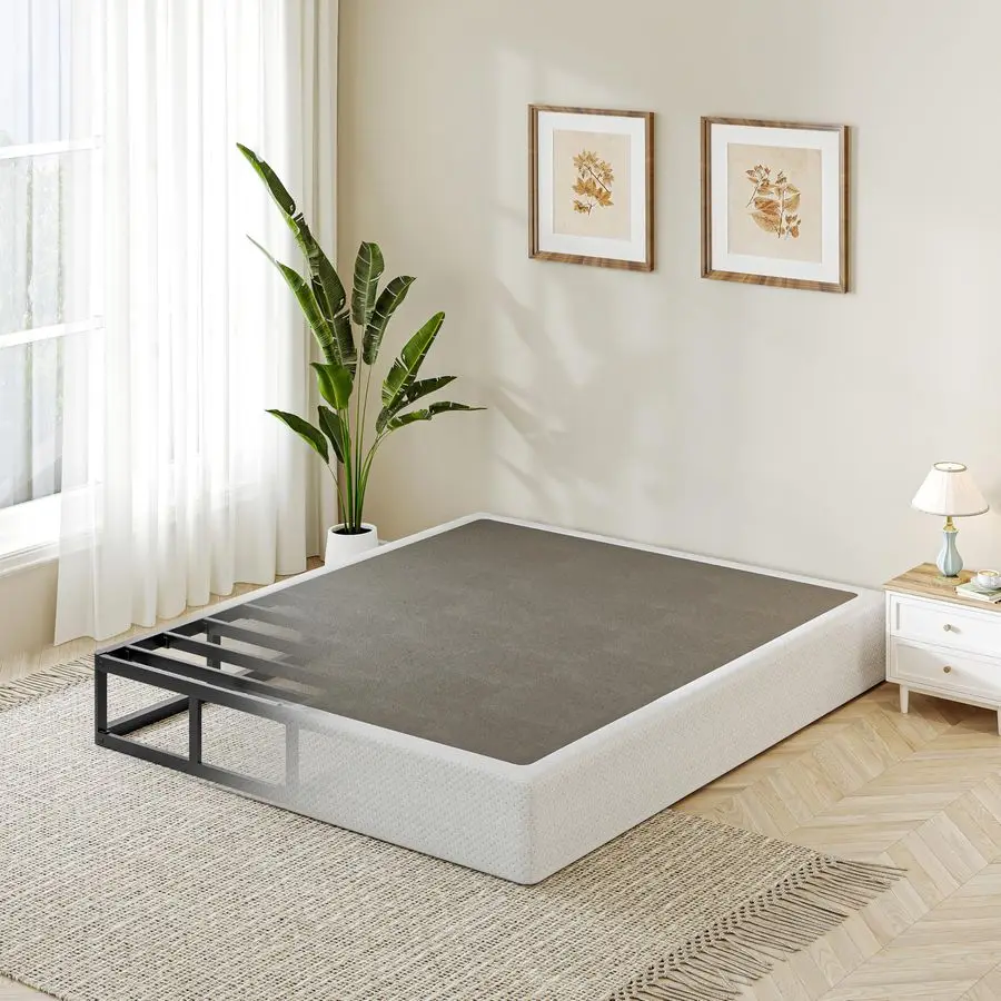 

Прочная стальная основа для матраса Queen Size (80 дюймов x 60 дюймов x 5 дюймов), низкопрофильная, с тканевым покрытием, простая в сборке