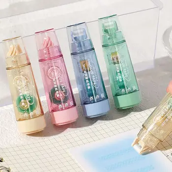 Basın tipi dağıtım tutkal düzeltme kemer tipi tutkal Mini taşınabilir Eraserable tutkal macun sevimli dağıtım kalem çift taraflı tutkal