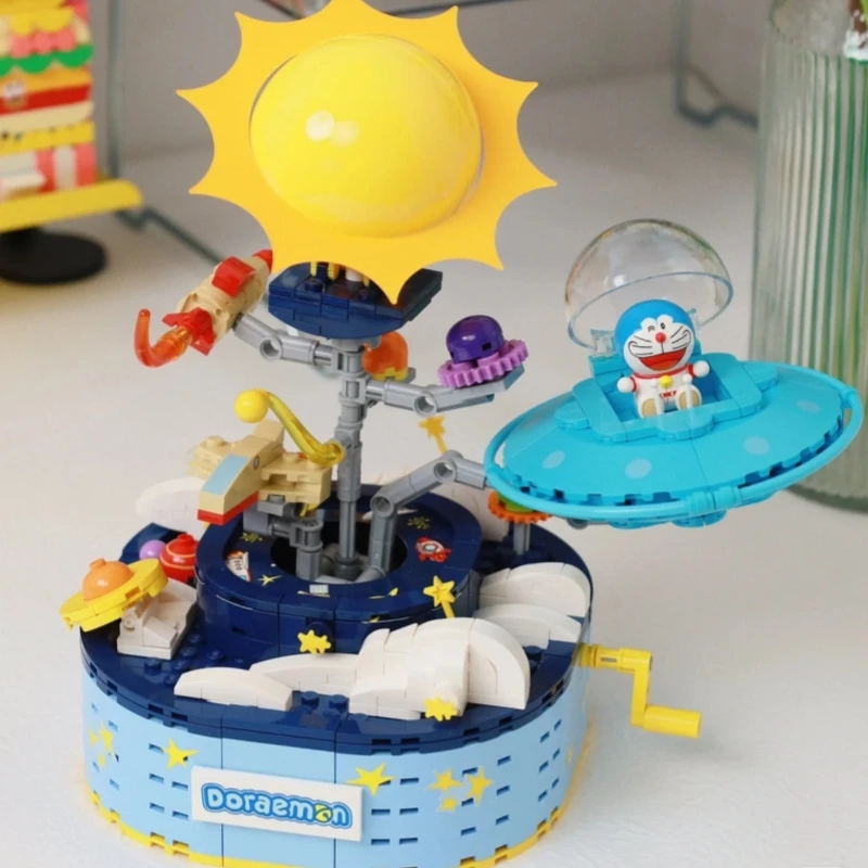 نموذج قاع الأسمنت لغرفة Keeppley-Doraemon Nobita ، زخارف متحركة لبنات البناء ، لعبة ربط الألغاز ، هدية تجميع