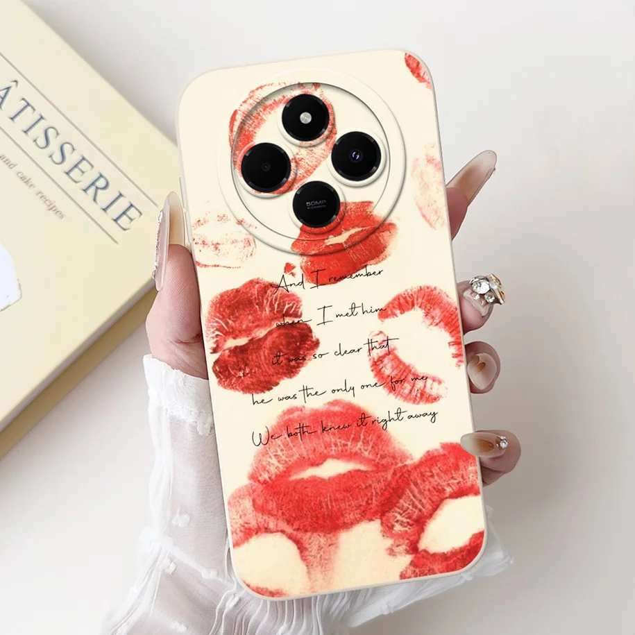 For Xiaomi Redmi 14C Case Redmi 14R Cover Popular Flower Soft Silicone Matte Fundas For Xiaomi Redmi A4 Redmi14C Poco C75 Bumper