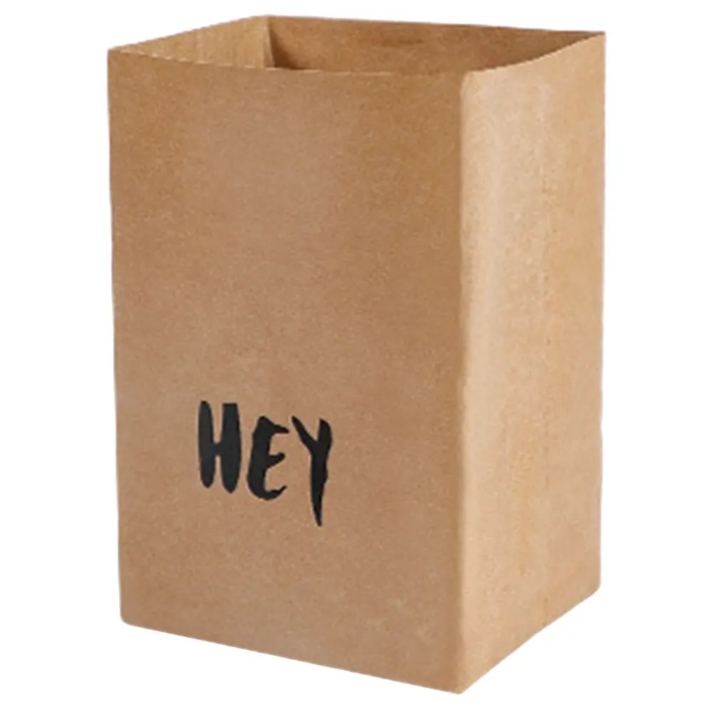 

Kraft Paper Bags Kitchen Storage S Size Leak Proof Reusable Washable Snack Vegetable Bread Food Holder Storage Box