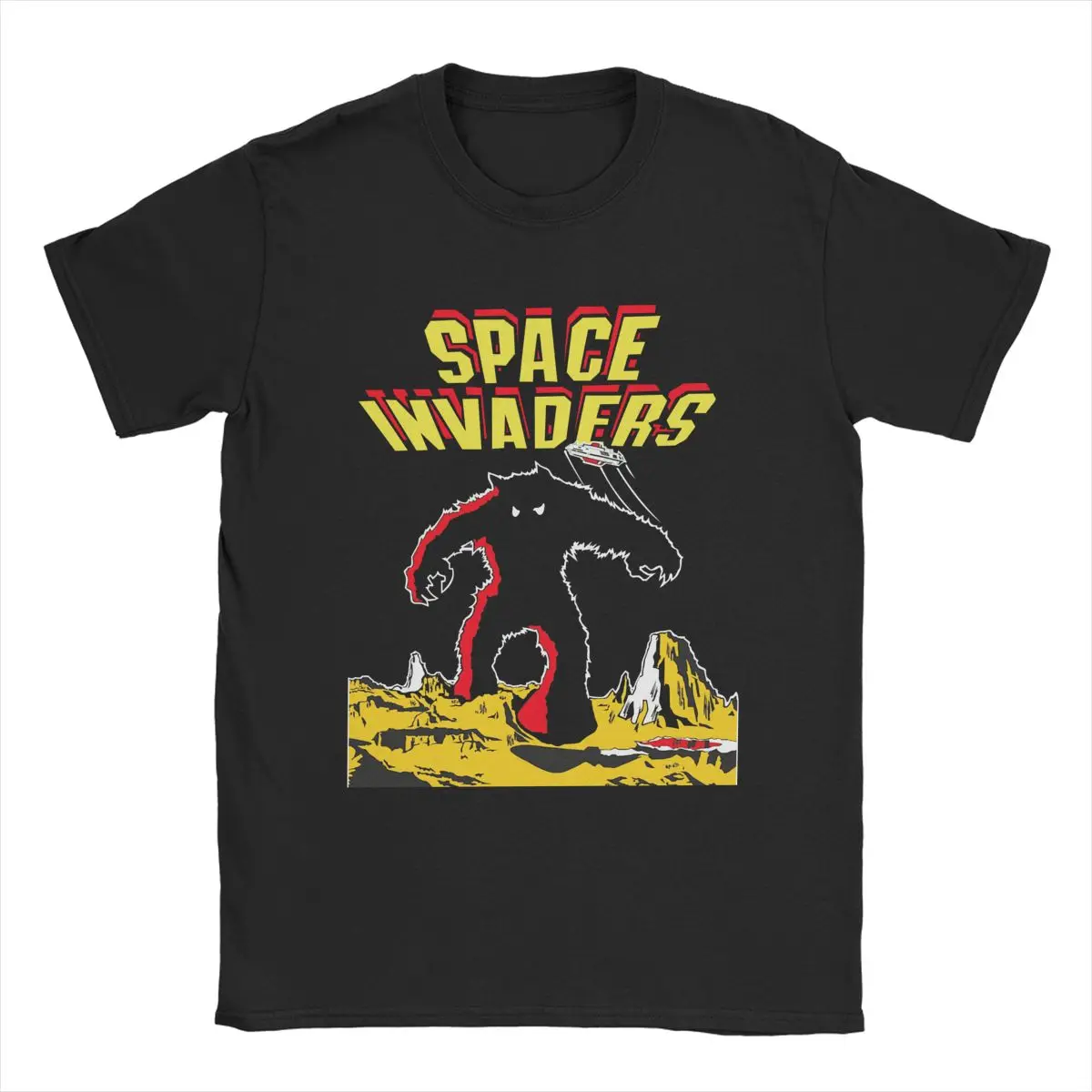 Mod.13 Arcade Space Invaders Video Game Juego Retro Vintage 80s Gaming Console Aliens 8-Bits Gamer Camiseta 100% Cotton T Shirt