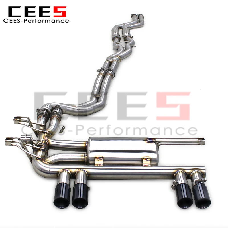 

cees Catback Exhaust for BMW M3 E46 2004-2006 Stainless Steel Valved Rear Muffler Exhaust System Midpipe Race Axle Back Escape