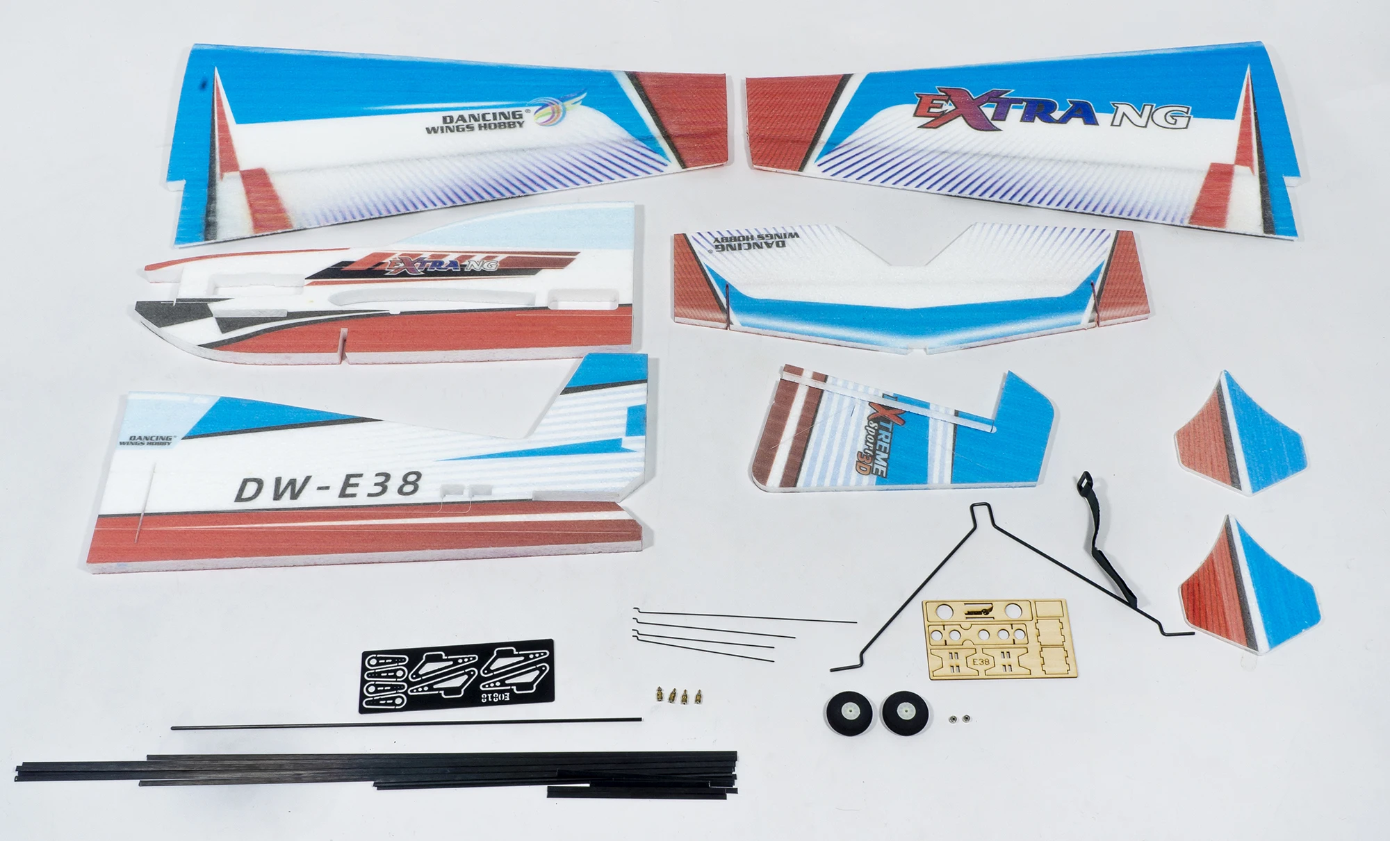 DW Hobby 1200mm Wingspan Extra-NG EPP Airplane KIT 3D Sport RC Aircraft MO2817 900KV Motor Kit Foam Plane Model E38