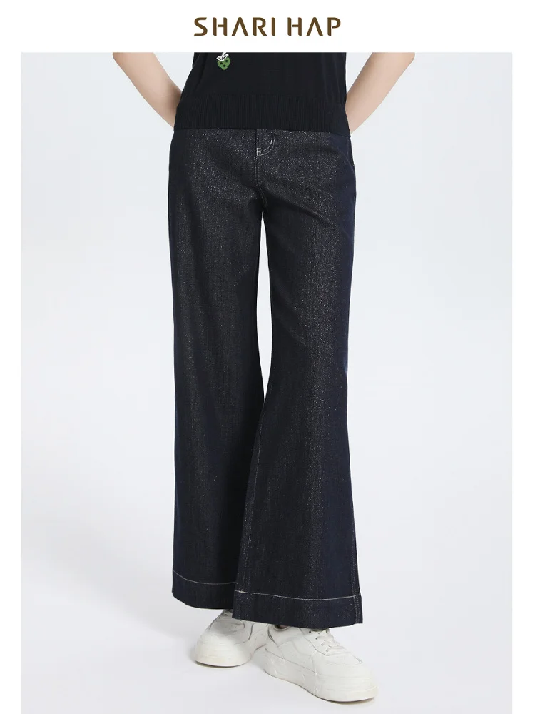 

Spring Faion Wide Leg Straight Cut Jeans Slimming Loose Fit ARI HAP Ladies Premium Clothing Casual Comfortable Long Pants