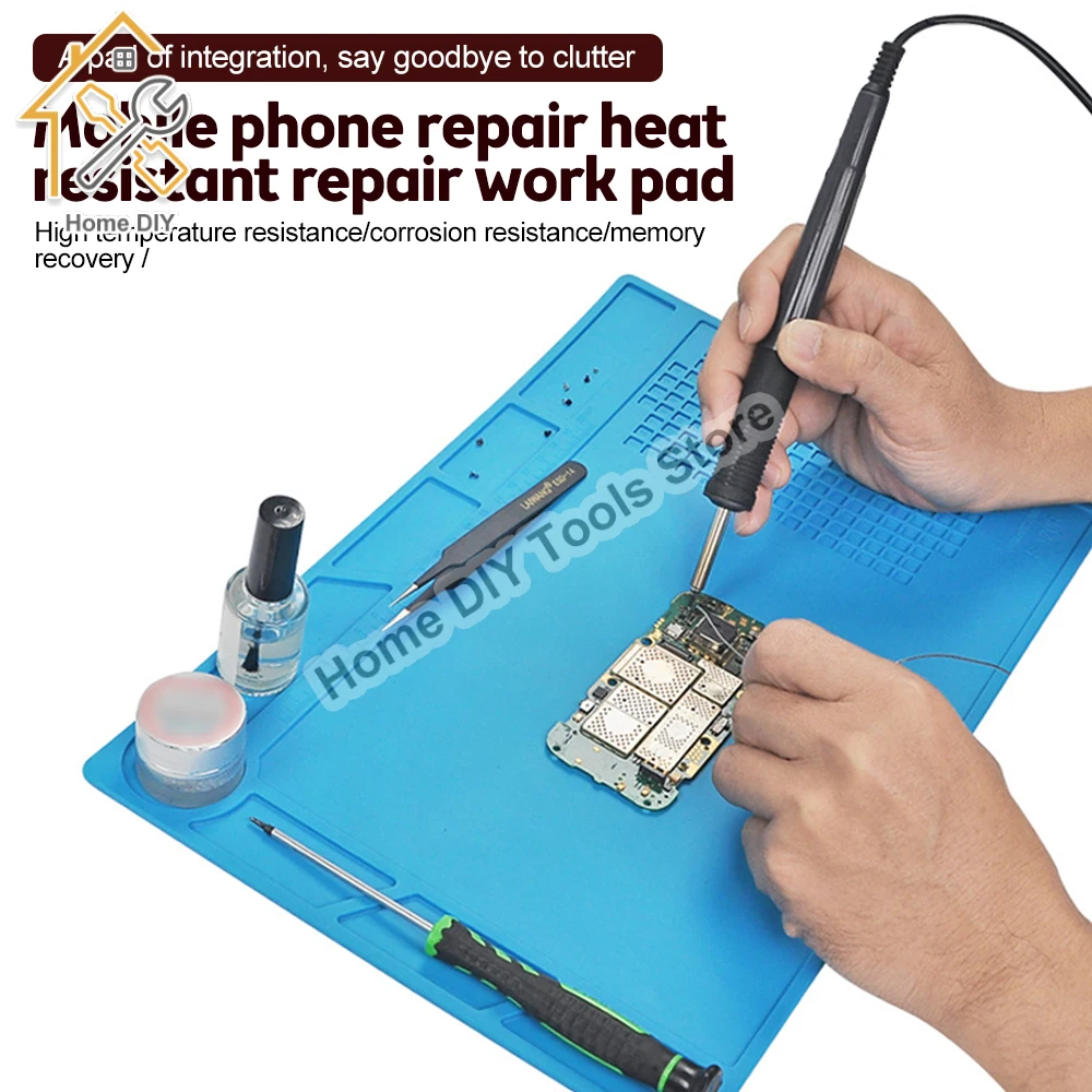 ESD Heat Insulation Soldering Mat Computer Phone Repair Tool Kit Working Silicone Repair Pad Heatresistant Maintenance Platform