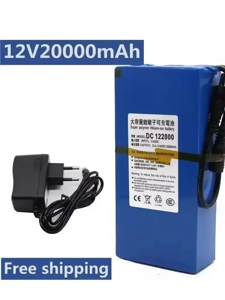 Nieuwe 12v draagbare DC 3000-20000 mah lithium-ionbatterij met wisselstroomoplader voor projecten voor verbeterde verkeersontwikkeling - afbeelding 2