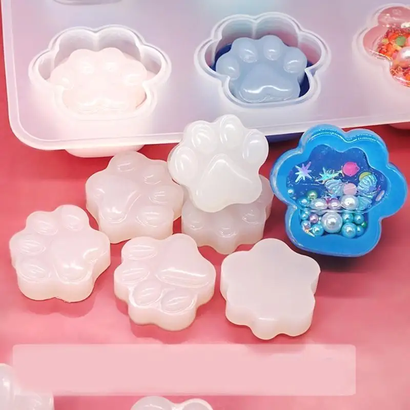 

for Cat Paw Silicone Material Mold Dog Paw Mold Animal Clear Mold for UV Resin D