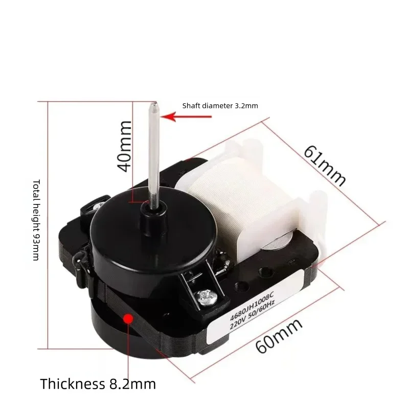 1PC 4680JR1008C 240V 50Hz Saft 3 x 40mm Single Phase 1 Wire Refrigerator Freezer Ventilator Micro Fan Motor for Factory