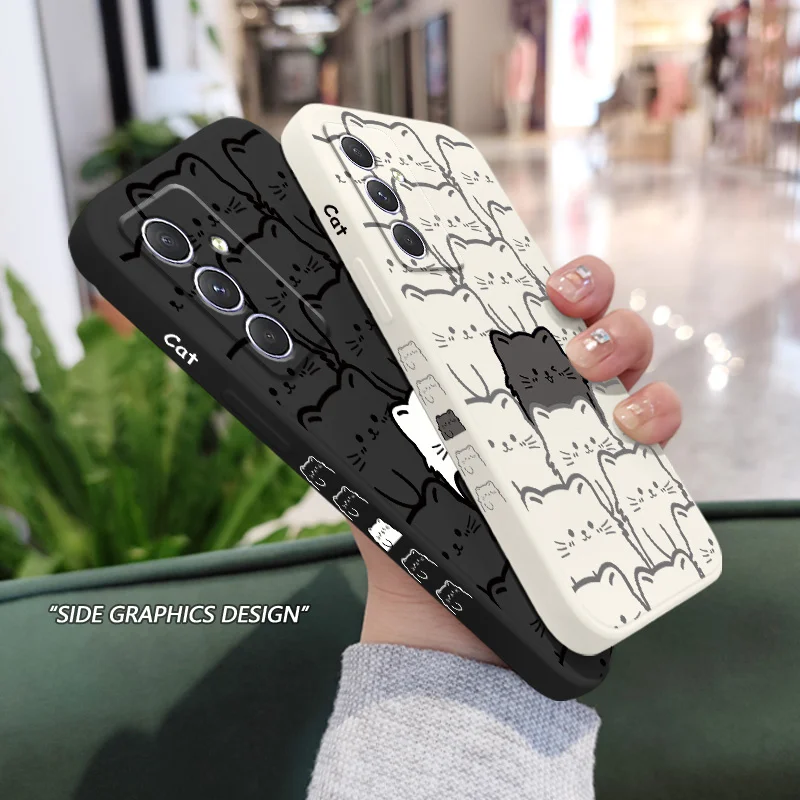 Muppet Cat Phone Case For Samsung Galaxy A37 A57 Liquid Silicone Cover