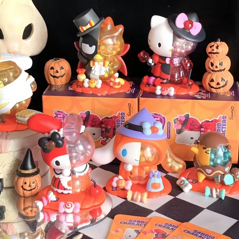 

Hot Sanrio Hello Kitty Kuromi Cinnamoroll Candy Wizard Series Kawaii Halloween Ornaments Model Doll Holiday Xmas Girl Gift