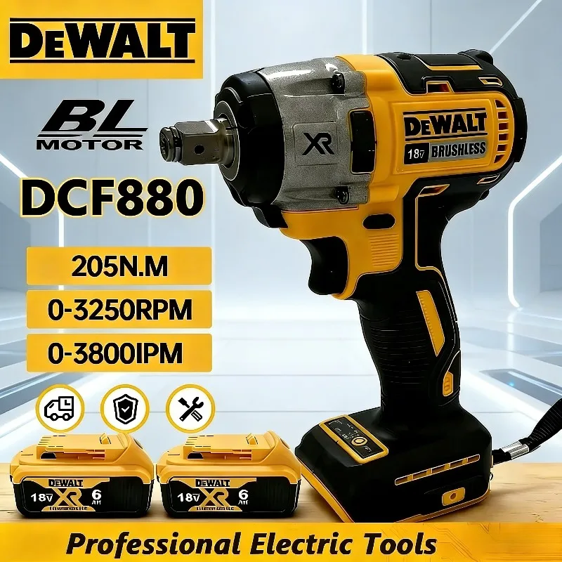 dewalt-dcf880-brushless-cordless-3250rpm-205nm-electric-wrench-impact-led-light-wireless-power-tool-for-home-improveme
