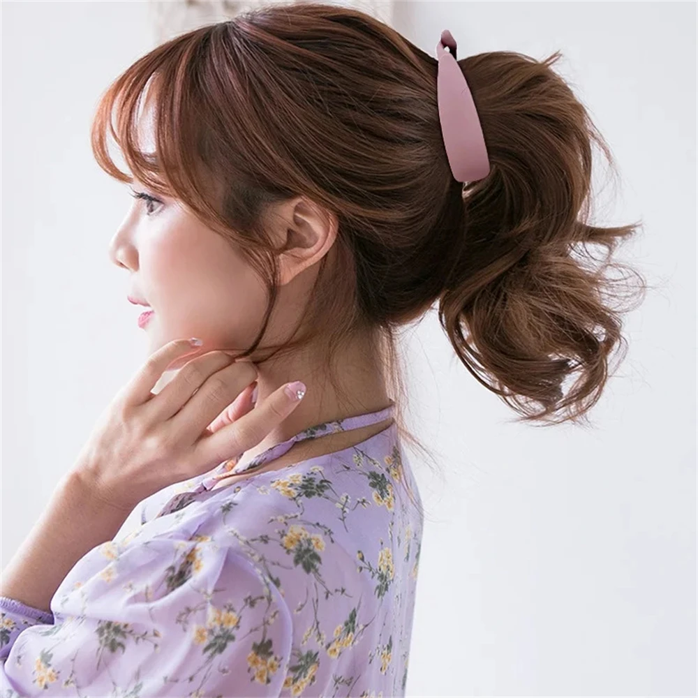 Horquillas para el cabello, accesorios para el cabello, Clip de plátano de Color sólido esmerilado, pinzas para el cabello, soporte para cola de caballo, 1 ud.