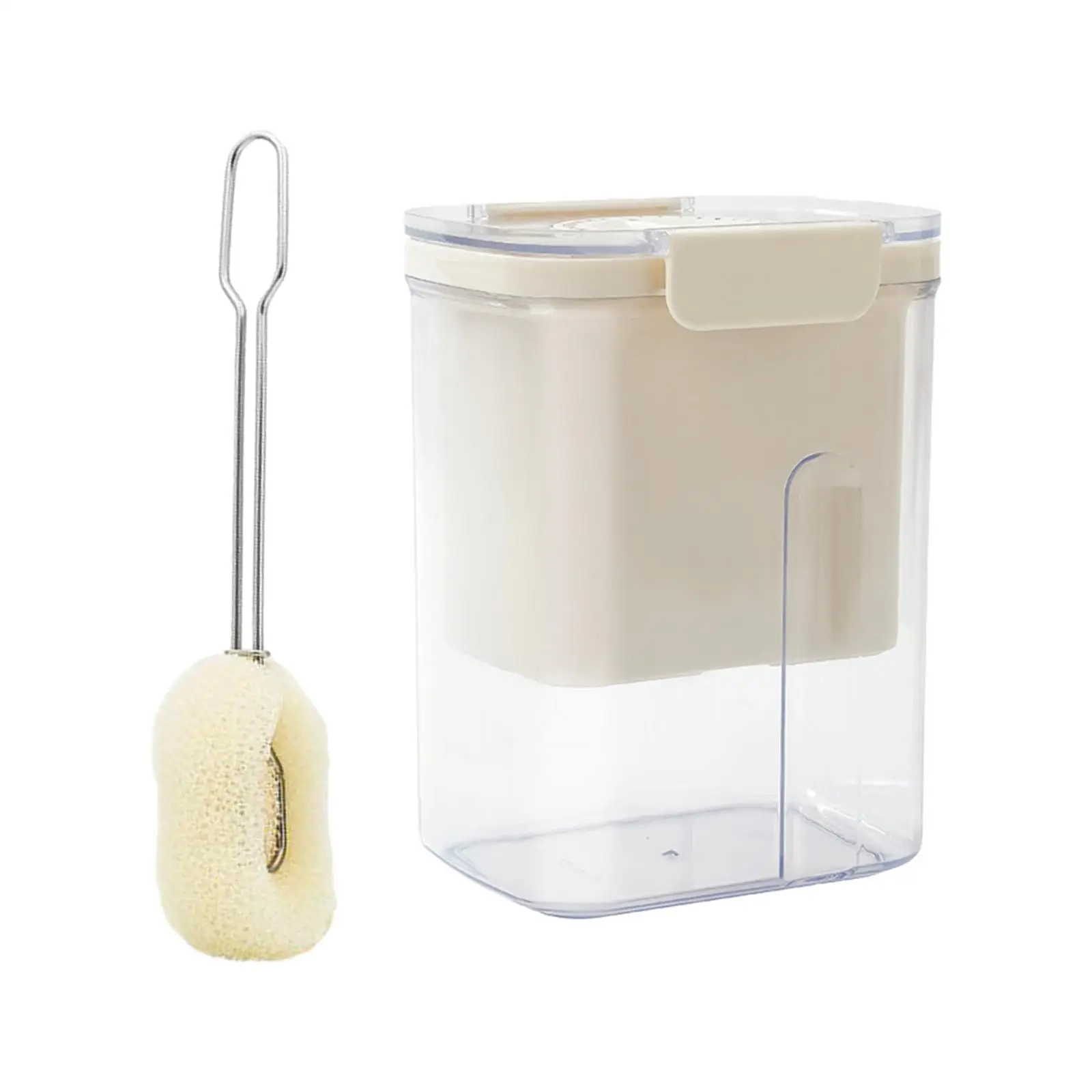 Yogurt Strainer with Cleaning Brush 225 Mesh Reusable Soya Bean Milk Filter Whey Separation Rice Tea Juicing Food Sieve Strainer