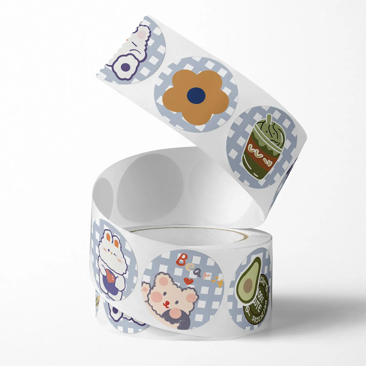 어린이 보상 스티커, 만화 동물 스티커, 선물 장식 라벨, 교사 격려, 학생 문구 스티커 공급, 500 개