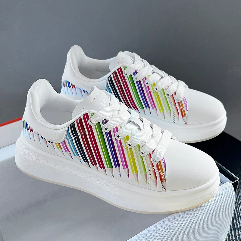 

Мужские туфли для досок, повседневные дышащие удобные кроссовки на толстой подошве, уличные модные мужские повседневные прогулочные туфли на шнуровке