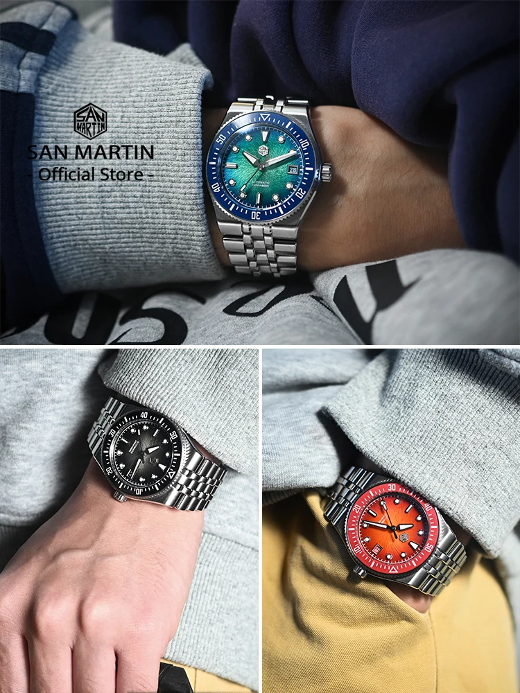 San Martin 40mm Enamel Spiral  - Cloisonne Enamel Dial review and price