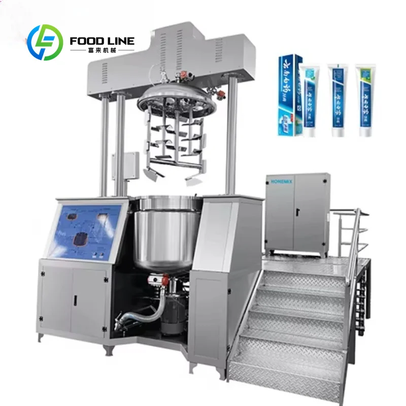 customized High Shear Automatic Vacuum Homogenizing Emulsifier for Cosmetic Lotion Cream Shampoo Body Scrub Making Machine