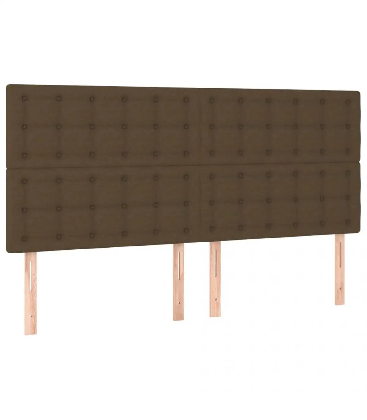 Headboards and bed feet headboards 4 pieces of dark brown fabric 80x5x78/88 cm