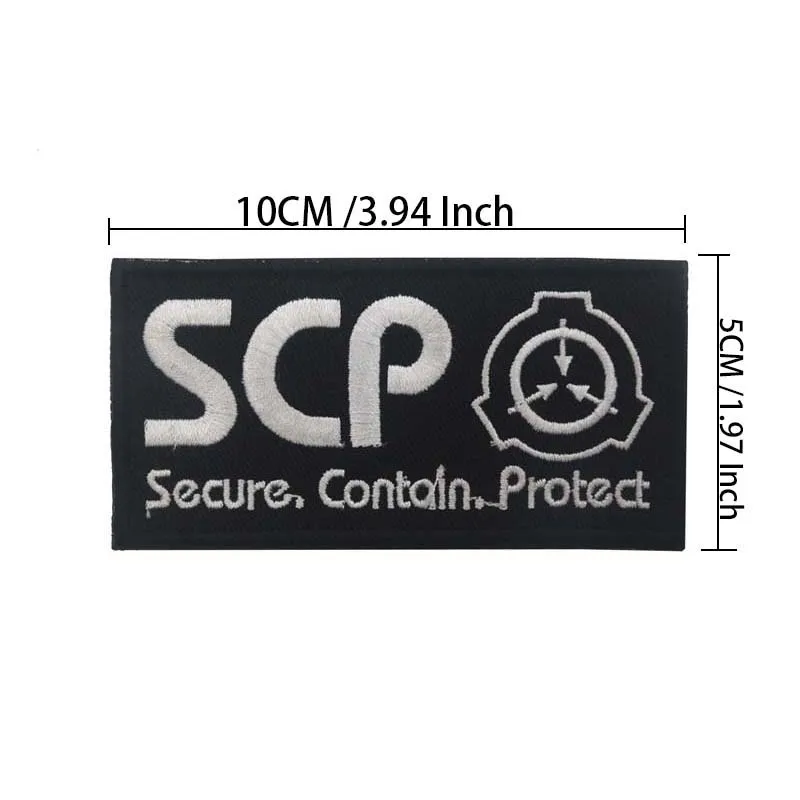 SCP Foundation Embleem Fabric Applique Embroidery Hook and Loop Patches,Supernatural Lovers Tactical Badges on Backpack,Hat