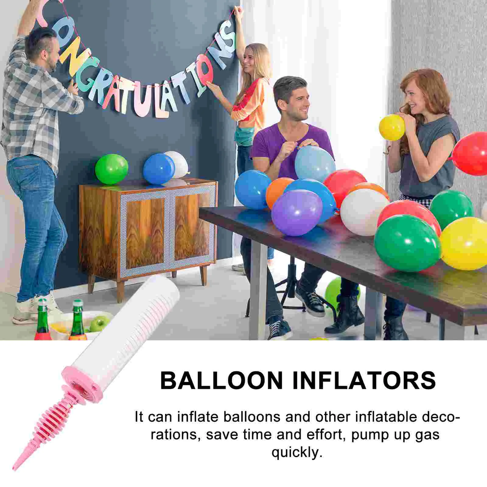 Portable Tire Inflator Balloon Pump Air Inflator Hand Push Portable Balloon Accessories For Wedding Birthday Party Decor Supply