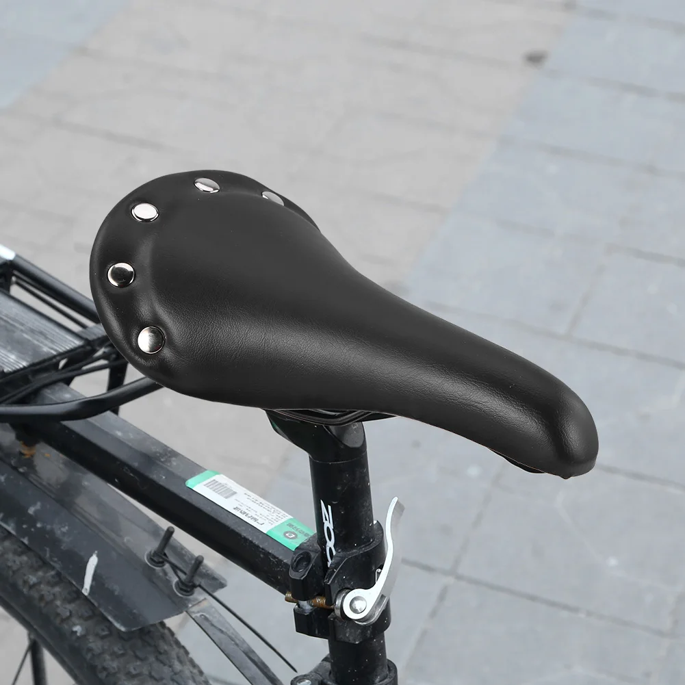 Bike Cushion Comfortable Cycling Soft Leather Breathable Seat MTB Bicycle Saddle Portable Waterproof Cycling Elements